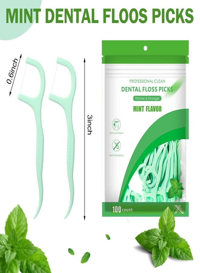 Maxcheck 2000 Count Floss Picks Bulk Natural Dental Floss Picks Toothpicks Sticks High Pull Tooth Flosser Sustainable for Teeth(Green) - Image 2